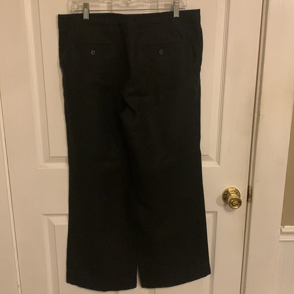 Talbots Women’s Petite Signature Medium Wide Leg Linen Pants Black 12 - Picture 2 of 11